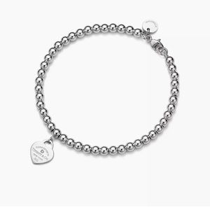 Tiffany & Co diamond heart bead bracelet